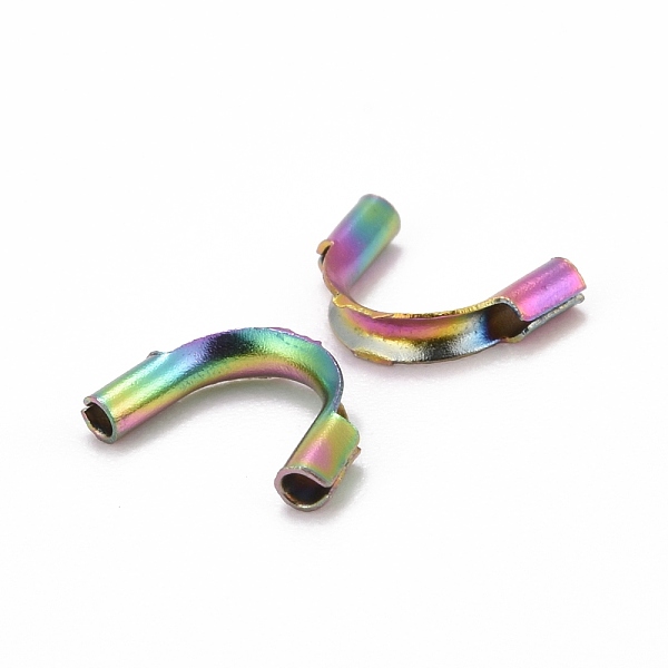 

PandaHall Ion Plating(IP) 316 Stainless Steel Wire Guardian and Protectors, Long-Lasting Plated, Rainbow Color, 4.5x7.5x1.5mm, Hole: 0.6mm...