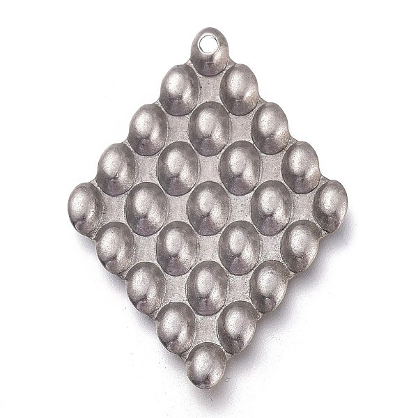 

PandaHall 304 Stainless Steel Pendant Rhinestone Settings, Rhombus, Stainless Steel Color, Fit for 2x3mm Rhinestone, 29x21x1.5mm, Hole...