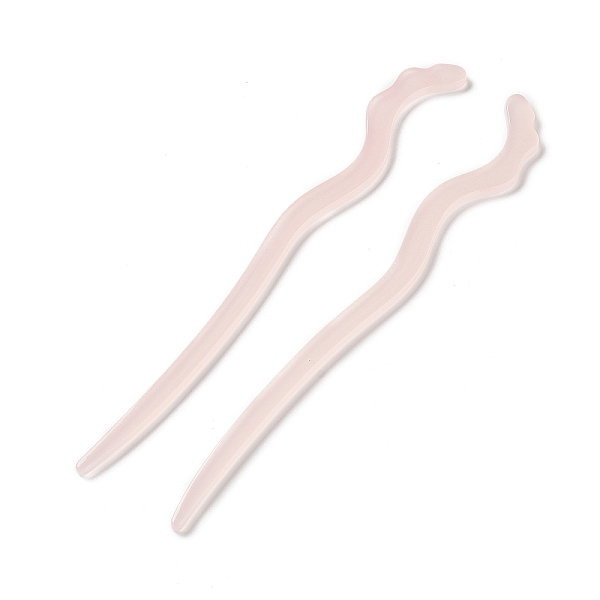 

PandaHall Opaque Acrylic Hair Sticks, Pink, 181x19x4mm Acrylic Pink