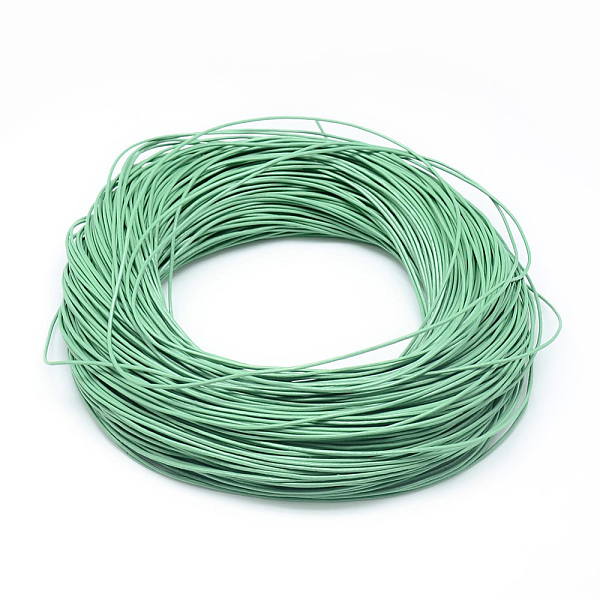 

PandaHall Round Cowhide Leather Cord, Leather Rope String for Bracelets Necklaces, Light Green, 1.5mm, about 100yard/bundle Cowhide Round