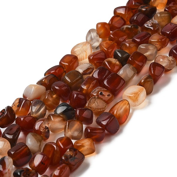 

PandaHall Natural Agate Beads Strands, Nuggets, Tumbled Stone, Dyed & Heated, Chocolate, 5~11x5~12x5~11mm, Hole: 1~1.4mm, about..., Brown
