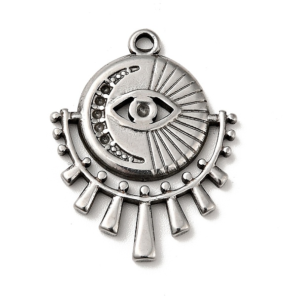 

PandaHall 304 Stainless Steel Pendant Rhinestone Settings, Eye Charms, Stainless Steel Color, 25x19.5x2mm, Hole: 1.4mm, Fit for 0.6mm &...