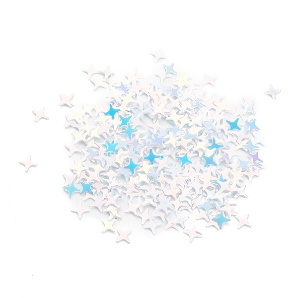 

PandaHall Star Shining Nail Art Glitter, Manicure Sequins, DIY Sparkly Paillette Tips Nail, Colorful, 4x4x0.3mm Plastic Star