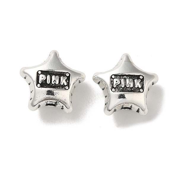

PandaHall Tibetan Style Alloy Beads, Cadmium Free & Lead Free, Star, 14x15x8mm, Hole: 2mm, about 249pcs/1000g Alloy Star