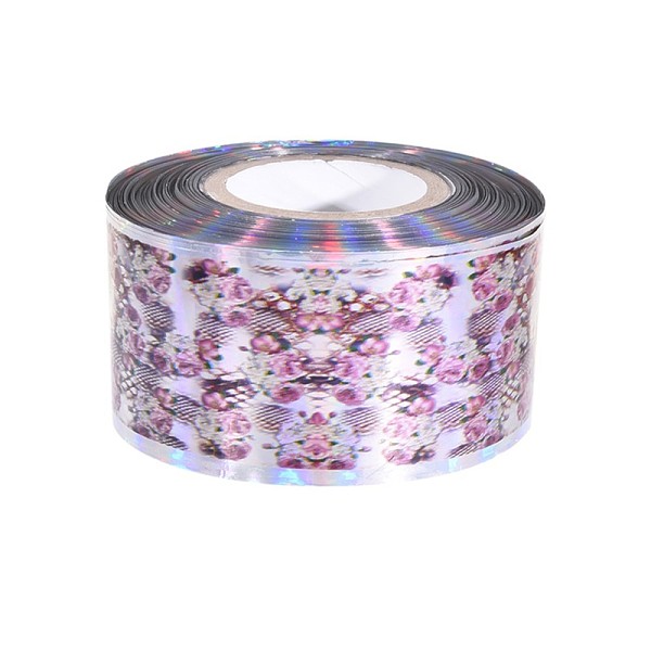 

PandaHall Nail Art Laser Stickers, Self Adhesive, for Nail Tips Decorations, 4cm, 120m/roll Paper Flower
