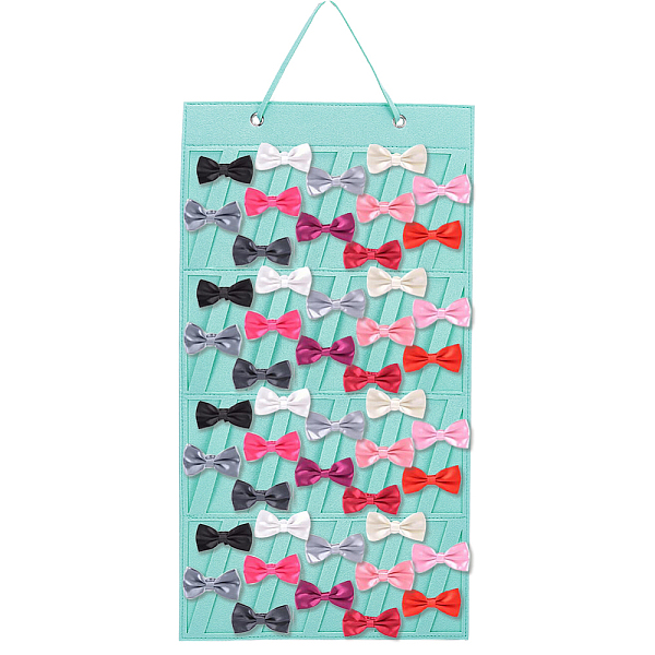 

PandaHall Soft Felt Large Capacity Hair Clips Storage Hangers, Wall-Mounted Hanging Displays for Children's hair Accessories Bedroom, Baby..., Green