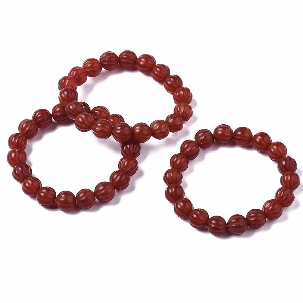 

PandaHall Natural Carnelian Beaded Stretch Bracelets, Pumpkin, Inner Diameter: 2-1/4 inch(5.8cm), 8-1/8 inch(20.6cm), Bead: 12mm Carnelian