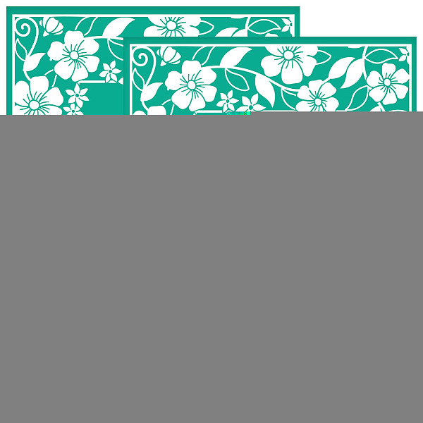 

PandaHall Self-Adhesive Silk Screen Printing Stencils, for Painting on Wood, DIY Decoration T-Shirt Fabric, Turquoise, Flower, 220x280mm..., Green