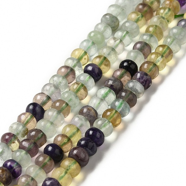 

PandaHall Natural Colorful Fluorite Beads Strands, Rondelle, 6x4mm, Hole: 0.7mm, about 90pcs/strand, 14.96~15.16 inch(38~38.5cm) Fluorite...