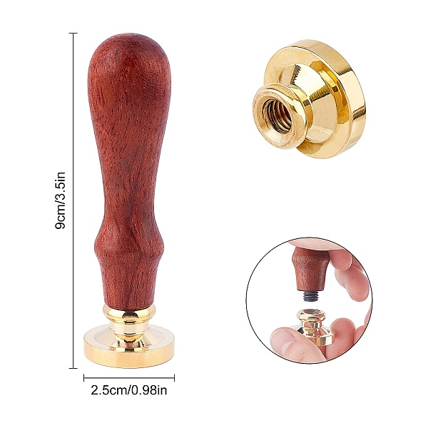 

PandaHall CRASPIRE DIY Letter Seal Kits, with Brass Wax Seal Stamp Heads, Rosewood Handle, Candle and Sealing Stamp Wax Spoons, Golden..., Multicolor