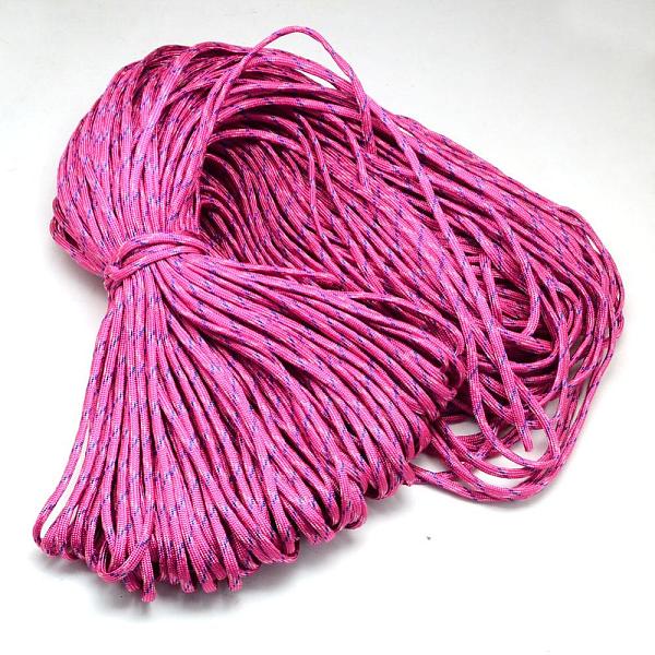 

PandaHall 7 Inner Cores Polyester & Spandex Cord Ropes, for Rope Bracelets Making, Camellia, 4mm, about 109.36 yards(100m)/bundle..., Pink