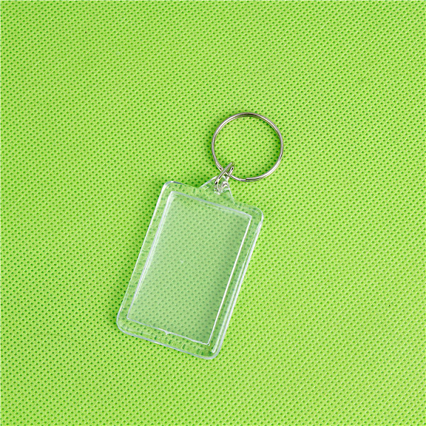 

PandaHall Acrylic Photo Frame Keychain, with Iron Split Key Rings, Rectangle, Clear, 5.3x3.5cm Acrylic Rectangle Clear