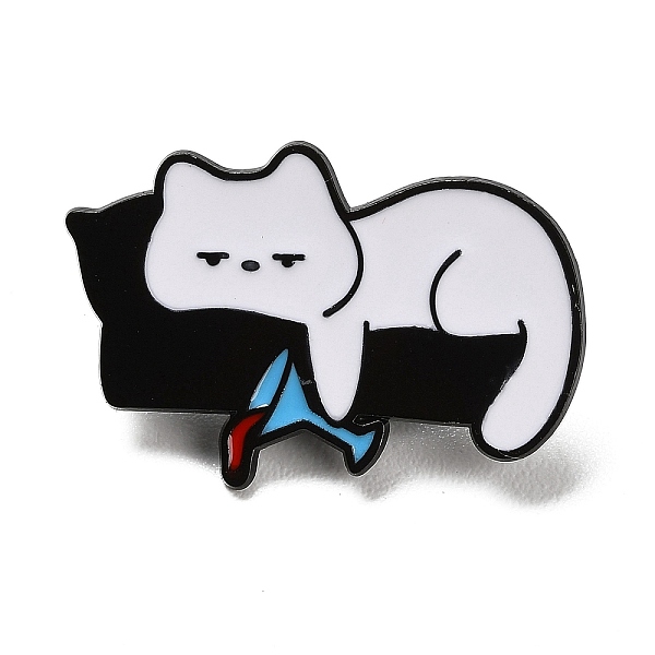 酔っ払い猫のエナメルピン