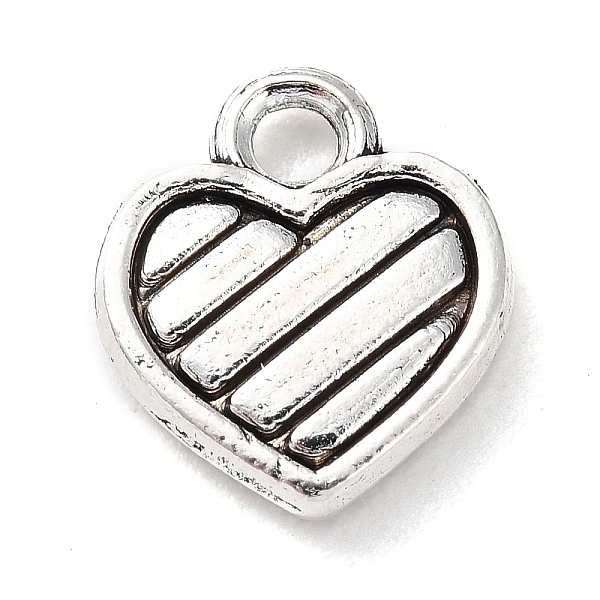

PandaHall Tibetan Style Alloy Pendants, Heart, Antique Silver, 11x10x2mm, Hole: 1.8mm, about 556pcs/500g Alloy Heart