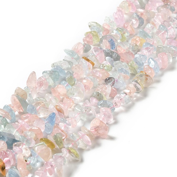 

PandaHall Natural Morganite Beads Strands, Grade A, Chip, 5.5~13x4~6x3~6mm, Hole: 1mm, 15.35 inch(39cm) Morganite Chip