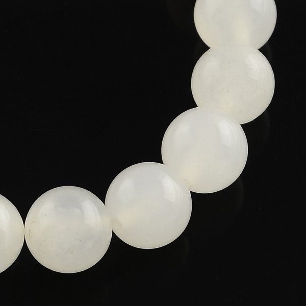 

PandaHall Natural White Jade Gemstone Bead Strands, Round, 10mm, Hole: 1.5mm, about 38pcs/strand, 14.9 inch White Jade Round