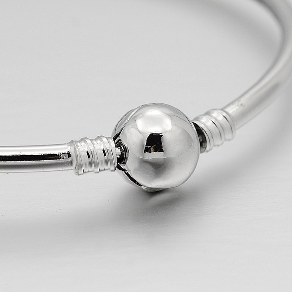 

PandaHall Brass European Style Bangle Making, Platinum, 62mm Brass