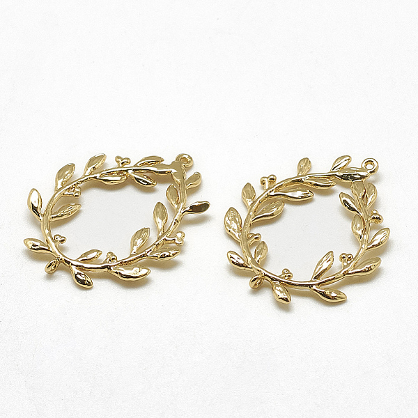 

PandaHall Brass Links connectors, teardrop, Real 18K Gold Plated, 28x22x1mm, Hole: 1mm Brass Teardrop