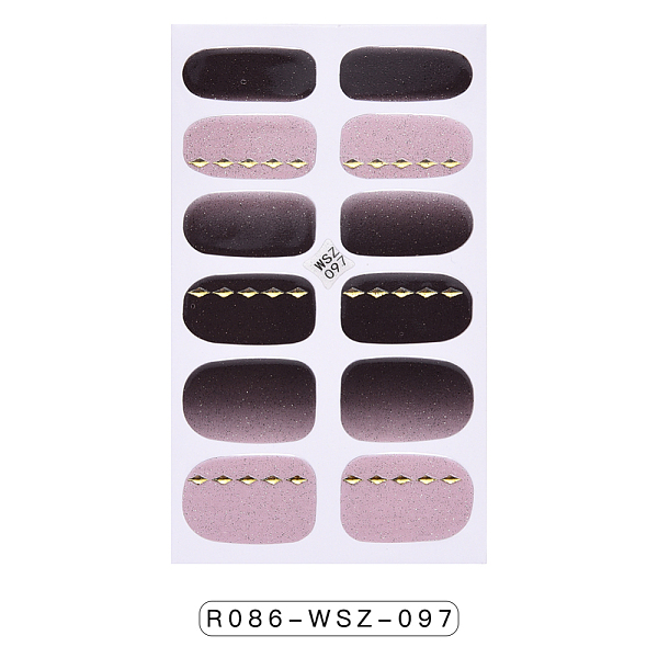 

PandaHall Full Wrap Gradient Nail Polish Stickers, Eiffel Tower Nail Strips for Women Girls Nail Art Decoration, Other Pattern, 95x60mm..., Brown