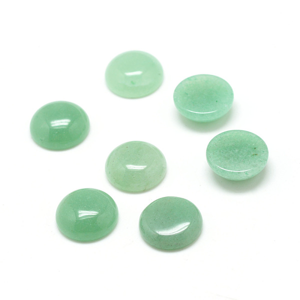 

PandaHall Natural Green Aventurine Gemstone Cabochons, Half Round, 8x4mm Aventurine Half Round