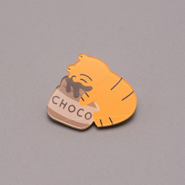 

PandaHall ChocoTiger Chinese Zodiac Brooch Pin, Cute Animal Acrylic Lapel Pin for Backpack Clothes, White, Dark Orange, 26x30x7mm Acrylic 12...