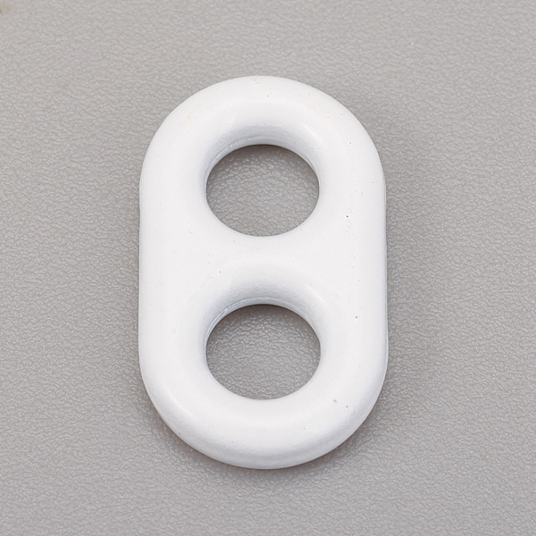 

PandaHall Alloy Enamel Links Connectors, Soda Tab/Pull Tab, White, 17x10x3mm, Hole: 4mm Alloy+Enamel Oval White