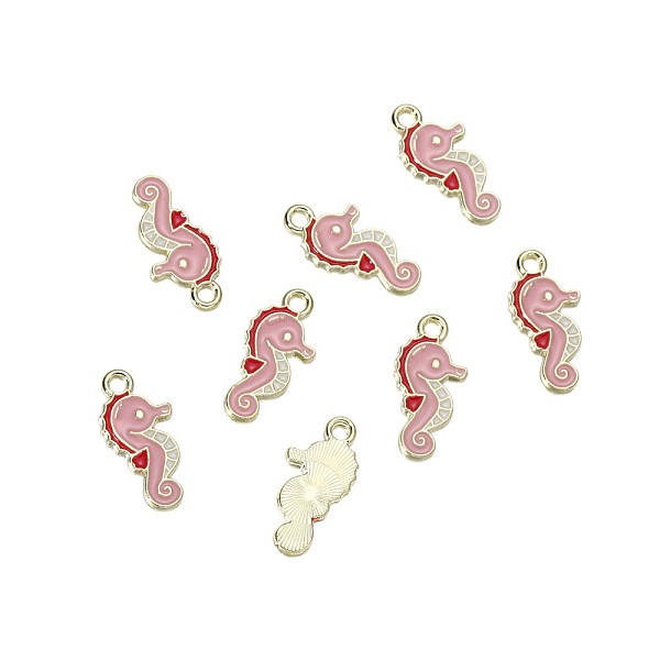 

PandaHall Alloy Enamel Pendants, Golden, Sea Horse, 20x9.7mm Alloy+Enamel Sea Horse
