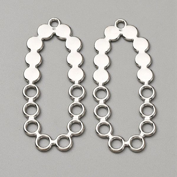 

PandaHall Alloy Pendants, Oval, Platinum, 40x17.5x1mm, Hole: 1.8mm Alloy Oval
