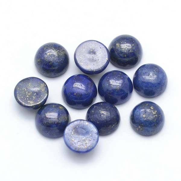 

PandaHall Natural Lapis Lazuli Cabochons, Half Round, Dyed, 6x3~3.5mm Lapis Lazuli Half Round