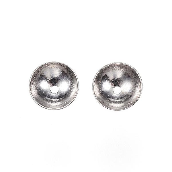 

PandaHall 201 Stainless Steel Bead Caps, Round, Stainless Steel Color, 6x2mm, Hole: 0.5mm 201 Stainless Steel