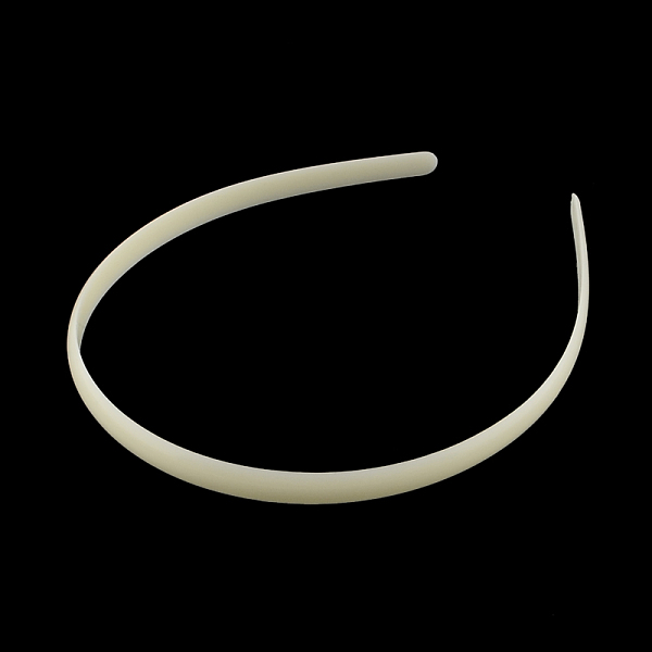 

PandaHall Plain Headwear Hair Accessories Plastic Hair Band Findings, No Teeth, Creamy White, 110~114x9~9.5mm Plastic