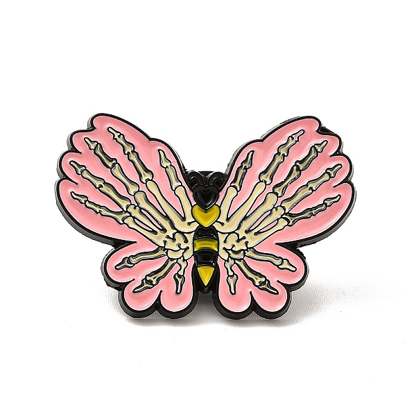 

PandaHall Gothic Enamel Pin, Electrophoresis Black Alloy Brooch for Clothes Backpack, Butterfly Farm, 20.5x30x1.5mm Alloy+Enamel Butterfly