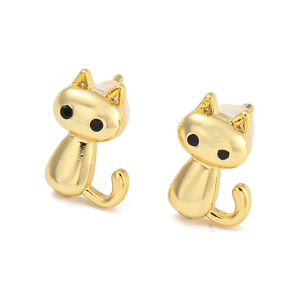 

PandaHall Black Cubic Zirconia Cat Stud Earrings, Rack Plating Brass Jewelry for Women, Long-Lasting Plated, Golden, 9x7mm Cubic Zirconia...