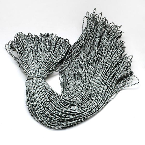 

PandaHall Polyester & Spandex Cord Ropes, 1 Inner Core, Silver, 2mm, about 109.36 yards(100m)/bundle Polyester Silver
