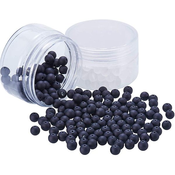 

PandaHall Transparent Glass Beads, Frosted, Round, Mixed Color, 8mm, Hole: 1.3~1.6mm, 200pcs/box, 2boxes/set, about 400pcs/set Glass Round..., Multicolor