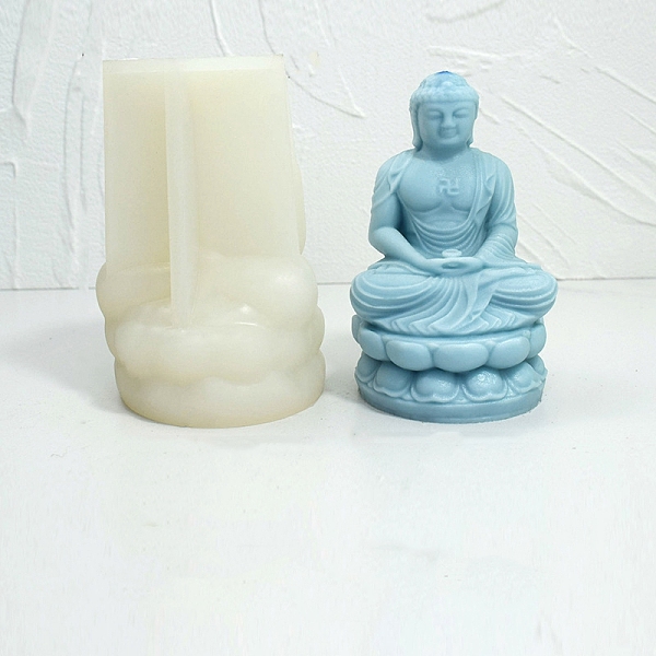 

PandaHall Buddha Candle Silicone Molds, For Scented Candle Making, White, 8.5x13.3cm Silicone Human White