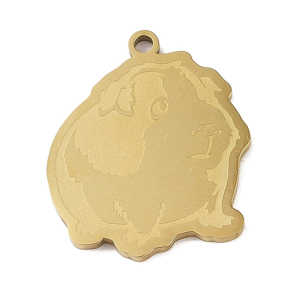 

PandaHall 304 Stainless Steel Pendants, Guinea Pig Charm, Golden, 24.5x20.5x1.5mm, Hole: 1mm 304 Stainless Steel Other Animal