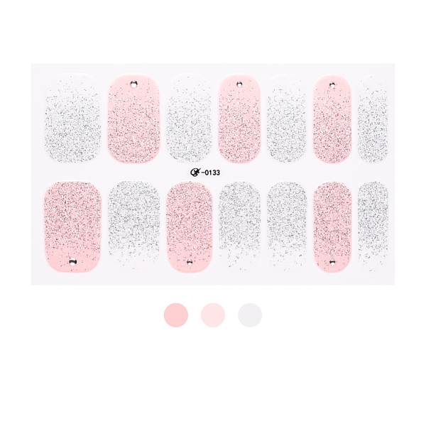 PandaHall Glitter Nail Wraps Polish Decal Strips, Flower Tartan Self-Adhesive Nail Art Stickers, with Manicure Buffer Files, for Women Girls...