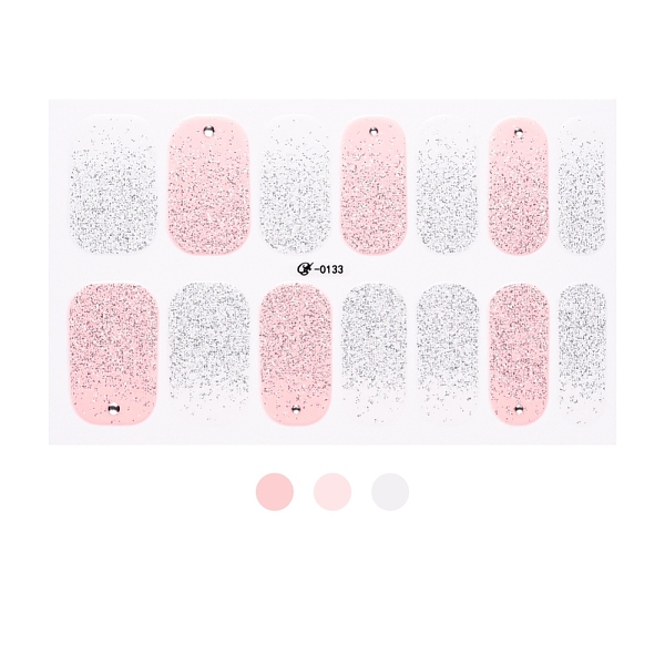 

PandaHall Glitter Nail Wraps Polish Decal Strips, Flower Tartan Self-Adhesive Nail Art Stickers, with Manicure Buffer Files, for Women Girls..., Pink