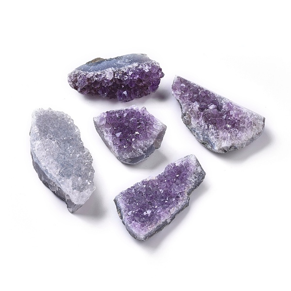 

PandaHall Natural Amethyst Druzy Geode Stones, Crystal Cluster Healing Stones Specimens Ornament, Home Decoration, Nuggets...