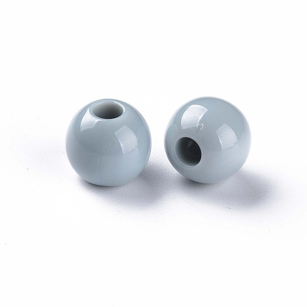 

PandaHall Opaque Acrylic Beads, Round, Light Blue, 11.5x10.5mm, Hole: 4mm, about 566pcs/500g Acrylic Round