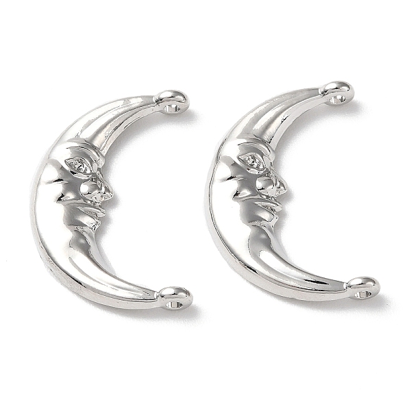 

PandaHall Eco-Friendly Alloy Pendants, Moon, Platinum, 24x16.5x3mm, Hole: 1.5mm Alloy Moon
