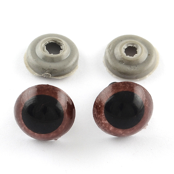 

PandaHall Craft Plastic Doll Eyes Stuffed Toy Eyes, Safety Eyes, Coconut Brown, 12mm Plastic