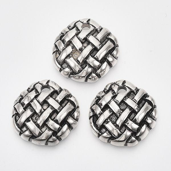 

PandaHall CCB Plastic Pendants, Flat Round, Antique Silver, 28x27.5x8.5mm, Hole: 3.5mm, about 170pcs/500g Plastic Flat Round