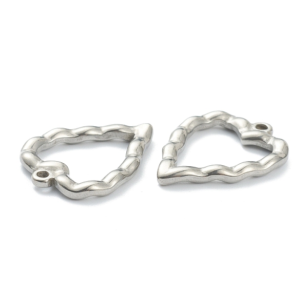 

PandaHall 304 Stainless Steel Pendants, Heart, Stainless Steel Color, 26.5x20.5x3mm, Hole: 1.8mm 304 Stainless Steel Heart