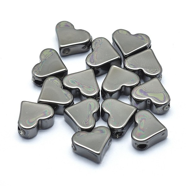 

PandaHall Brass Beads, Lead Free & Cadmium Free & Nickel Free, Heart, Gunmetal, 6x7x3mm, Hole: 1.2mm Brass Heart