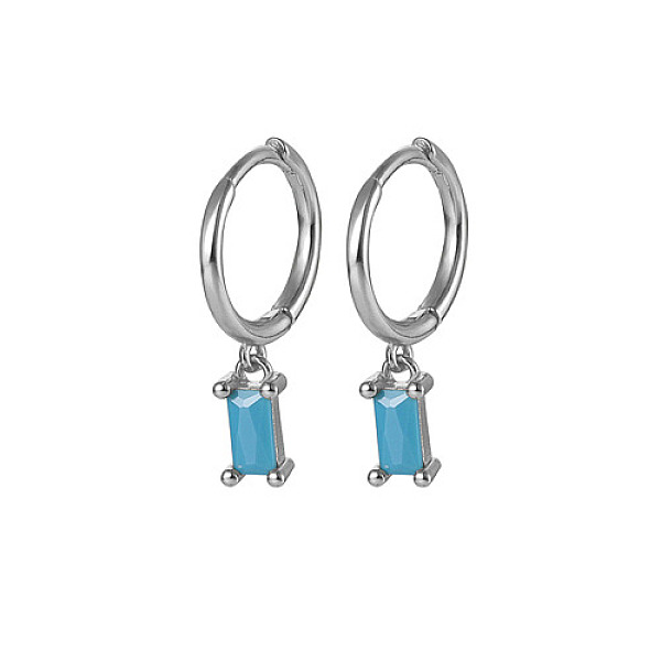 

PandaHall Platinum Rhodium Plated 925 Sterling Silver Dangle Hoop Earrings for Women, Rectangle, Deep Sky Blue, 19.8mm Sterling Silver...