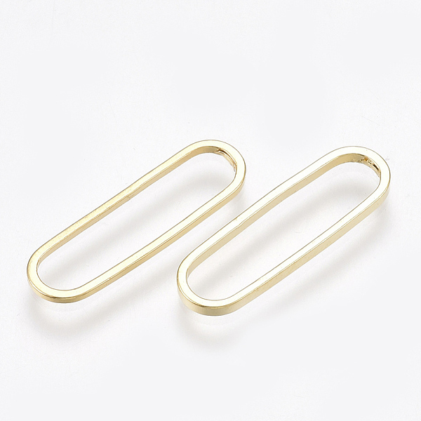 

PandaHall Brass Linking Rings, Oval, Real 18K Gold Plated, 20x6x1mm Brass Oval