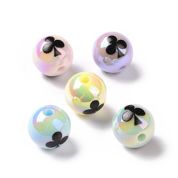 

PandaHall UV Plating Rainbow Iridescent Opaque Acrylic Beads, With Glitter Powder, Round, Mixed Color, 13.5x13mm, Hole: 2.5mm Acrylic Round..., Multicolor