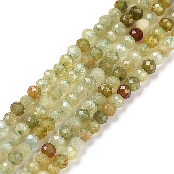 

PandaHall Natural Green Garnet Beads Strands, Faceted, Round, 2mm, Hole: 0.3mm, about 189pcs/strand, 15.55 inch(39.5cm) Garnet Round